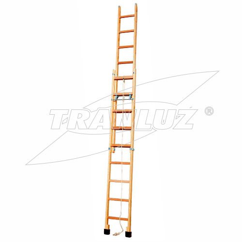 Escalera de madera Extensible Cuerda