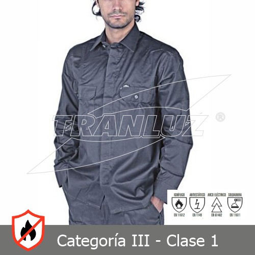 Foto Camisa ignifuga. Color gris