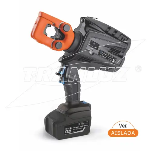 Foto Herramienta hidráulica de crimpado a batería con cabezal aislado hasta 240 mm2 Fuerza de crimpado: 63 kN.